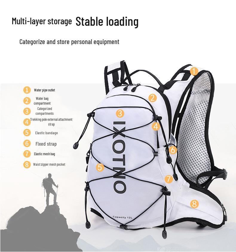 12L Cross-Country Hydration Backpack for Cycling & Trail Running