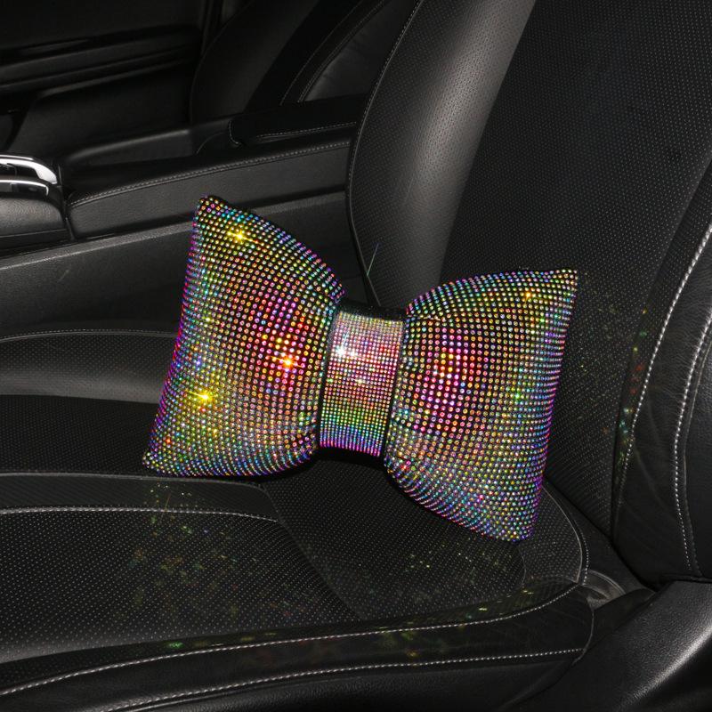 Multi-Color Diamond Car Neck Pillow and Waist Support for Women