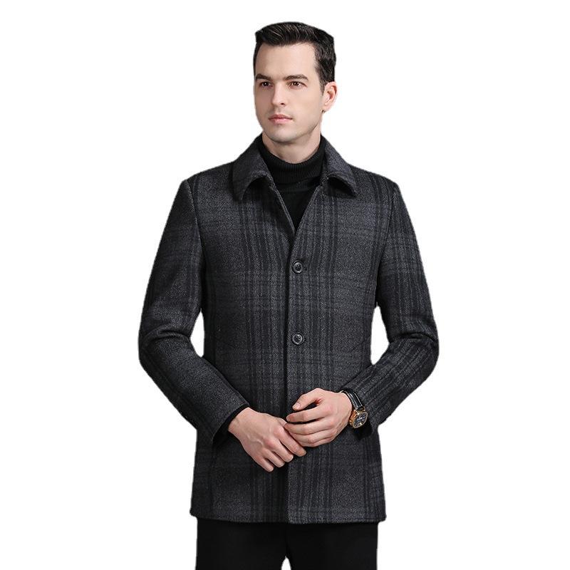 Autumn Woolen Coat Light Business Down Liner Unloading, Thickened Large Size
