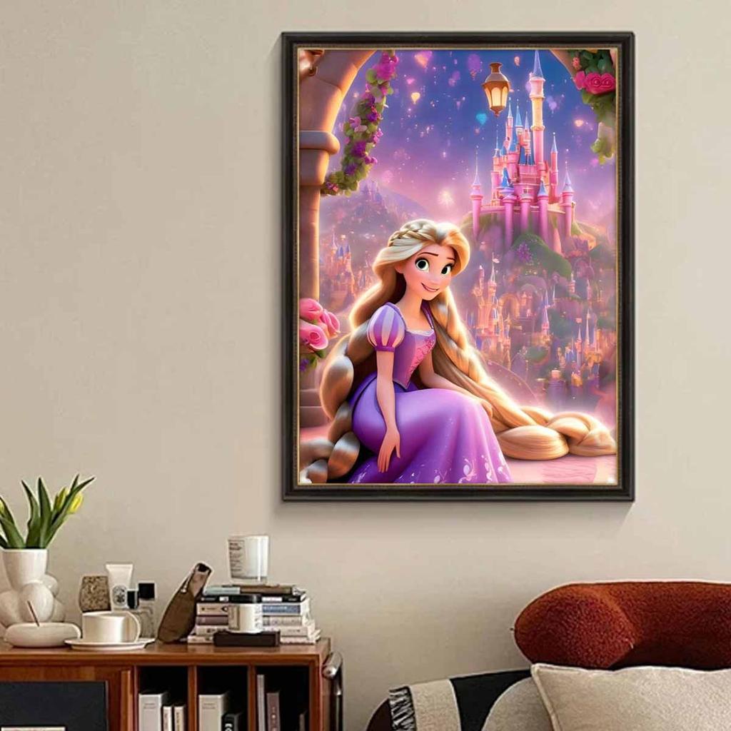 Full Round Diamond Painting Beautiful Princess Art Rhinestone Picture Mosaic DIY 5D Cross Stitch Embroidery Home Decoration