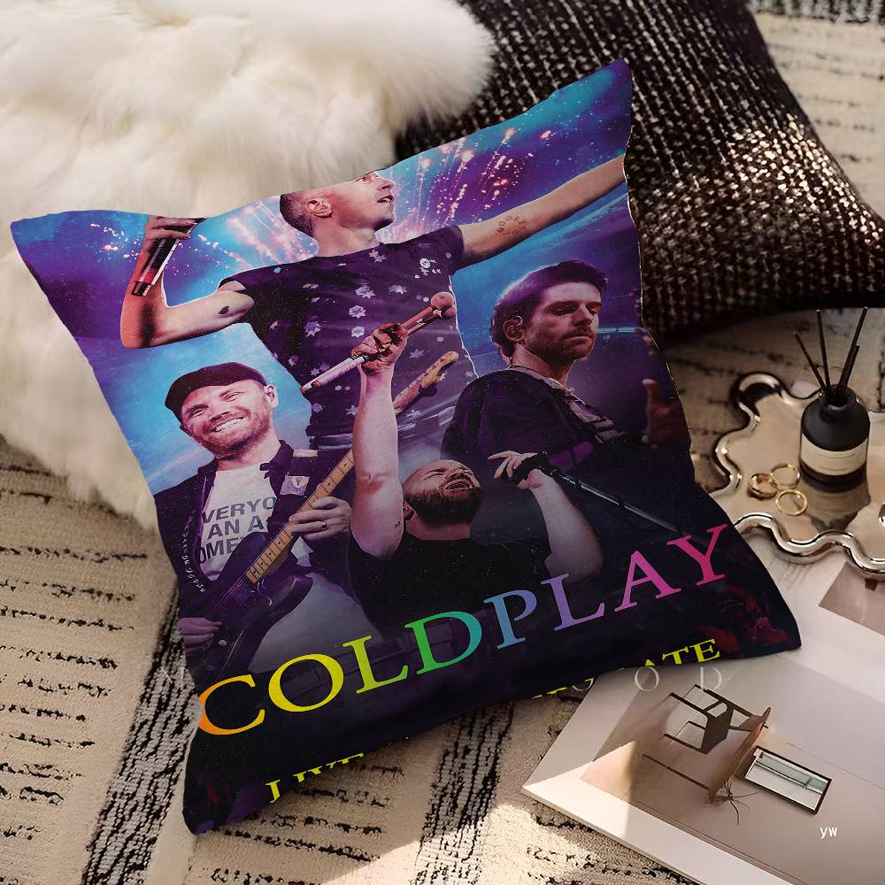 Band C-Coldplay Cushion Cover Inches Farmhouse Decor Home Throw Pillow Covers For Couch Decorations