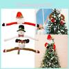Adorable Christmas Tree Topper Featuring Santa Claus And Snowman For Holiday Cheer