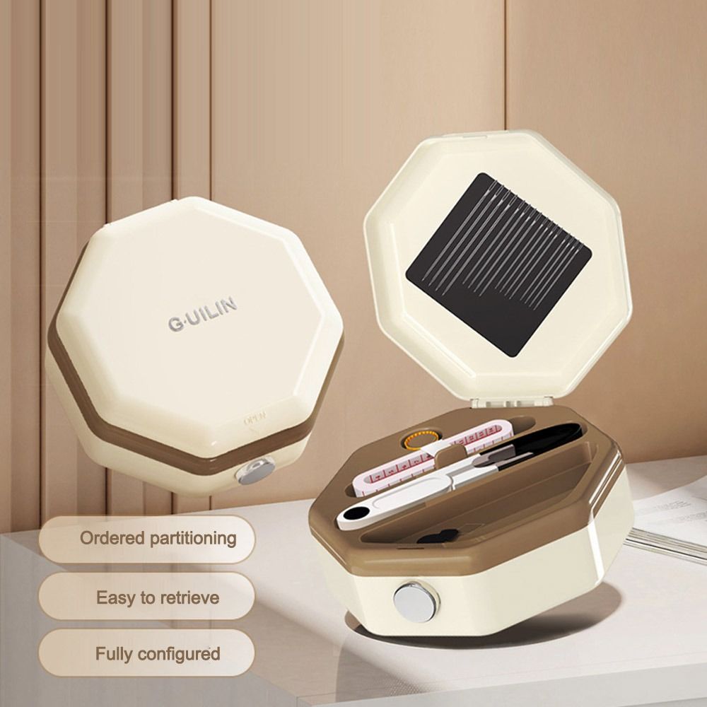 Split Type Household Needle Sewing Box Magnetic Sewing Kit  for Travel&Household