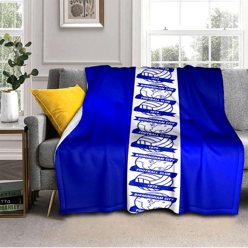 Birming-ham Football Club Printed Throws Blanket Soft Flannel Blankets for Couch Bed Gifts for Men Women Picnic Blanket Christmas Gifts