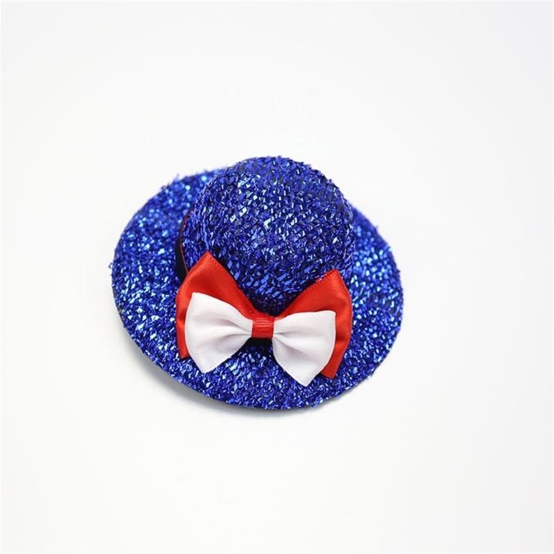 Glittered Bowler Hat Top Hat Julycostume Hair Clip Julycostume Top Hat Hairpin