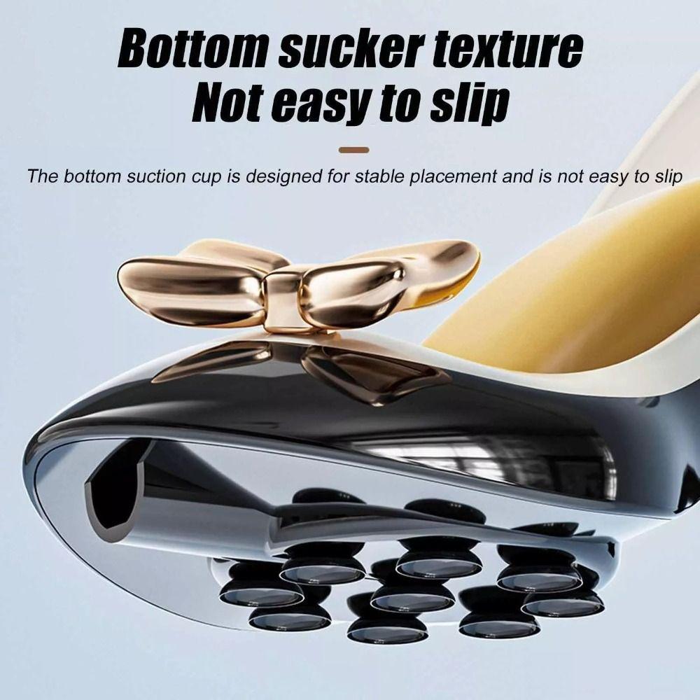 Creative Plastic Bathroom Soap Container Anti-slip High Heels Shape Kitchen Sponge Storage Rack Funny Suction Cup Soap Drain Box