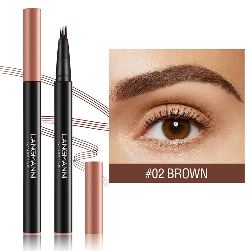 Three Color Four Claw Eyebrow Pencil, Three-dimensional, Natural, Not Easy To Smudge, Long-lasting and Smooth