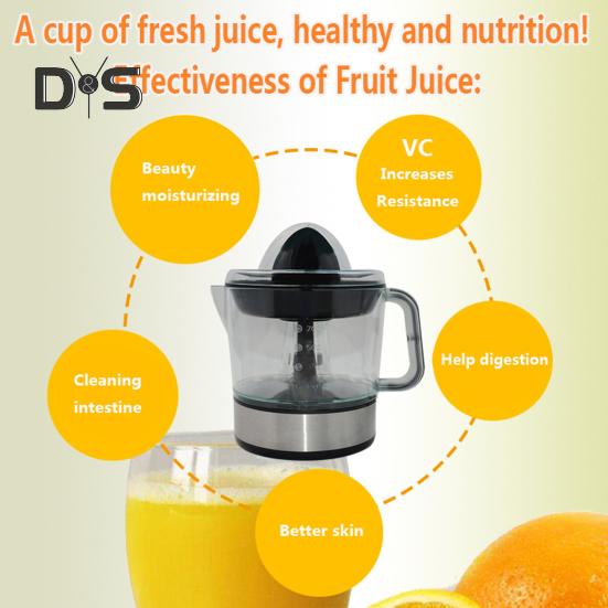 Elektrische Zitruspresse, Lebensmittelqualität, BPA-frei, 18.000 U/min, hohe Geschwindigkeit, leicht zu reinigen, transparent, automatische Orangenfrucht-Entsaftermaschine