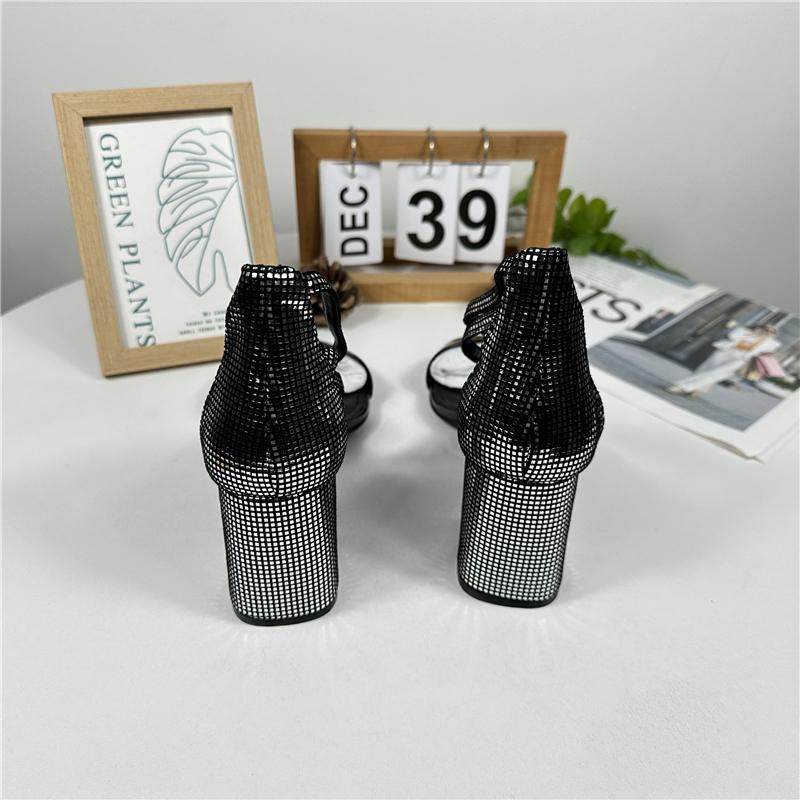 Fashion 2025 Sandals Spring Shoes Summer Heels All-Match New Girls High Fashion Scandals 2025 Sandals All-Match Female Shoe High Heels N