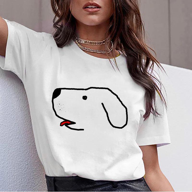 Dachshund Pug Teckel Cute Dog T-shirt Women Kawaii Harajuku Tops Female Summer Aesthetic Clothes Ropa XS-4XL Mujer