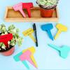Waterproof Plant Tags T-shaped Plant Markers 100pcs T-type Plant Tags Garden Labels Plastic Markers Waterproof Reusable