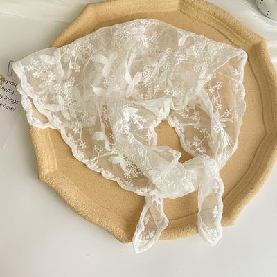 Lace Triangular Headscarf For Women, Versatile With Vintage Headbands And Beach Photography Headpieces