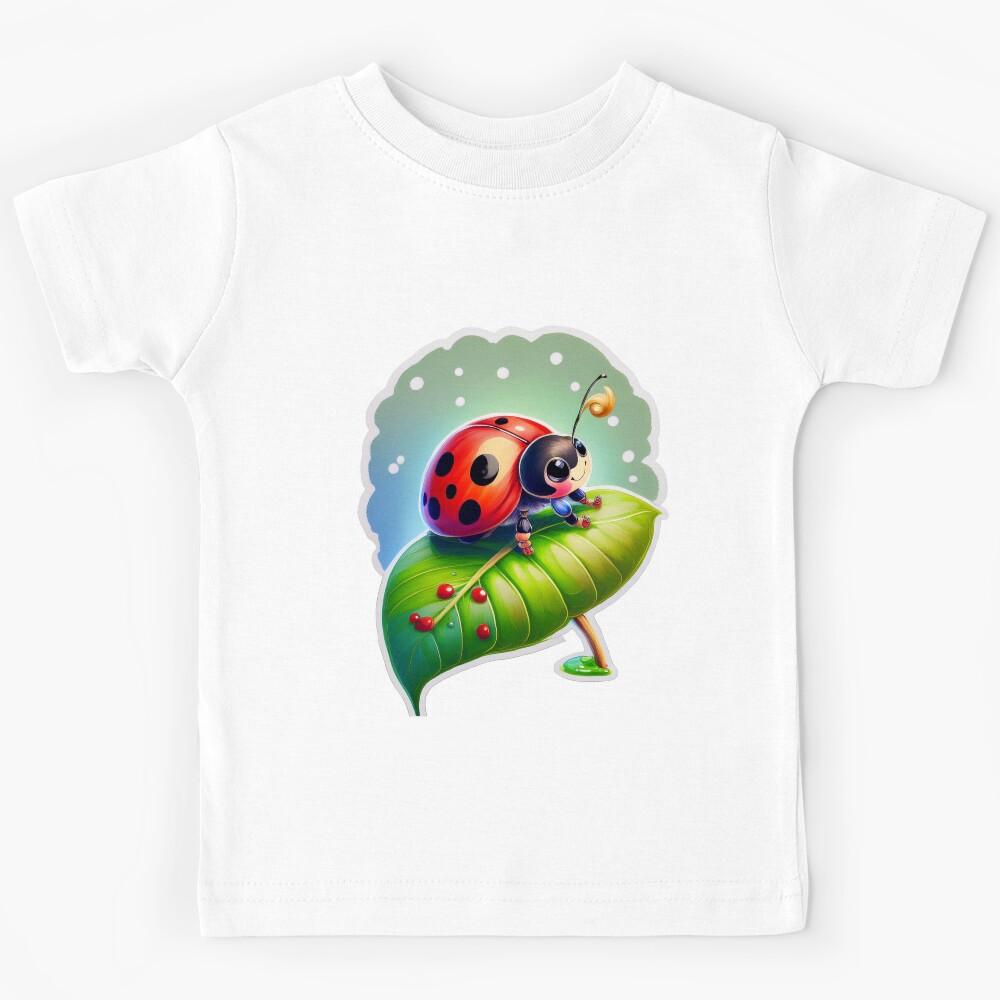 Floral Ladybug Spring Design Kids T-Shirt 140