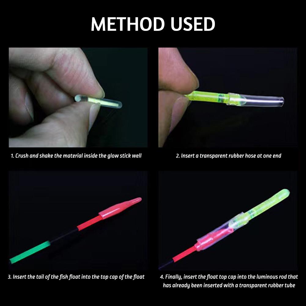 Fishing Float Light Stick Fireflies Fluorescent Light Glowing Float Rod Lights Glow Stick Fishing Accessories 100/500/1000pcs