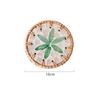 Rattan Shell Coaster Ceramic Heatproof Tea Mat Handwoven Shell Table Mat Decorative Round Coaster Nordic Style