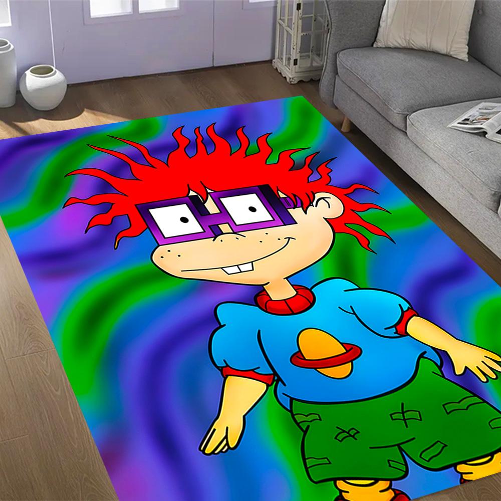 Rugrats: Playtime Chaos Themed Anti-Slip Rugs - Polyester Home Decor, Suitable for Bedrooms, Living Rooms, Doorways, Studios, and Decorations