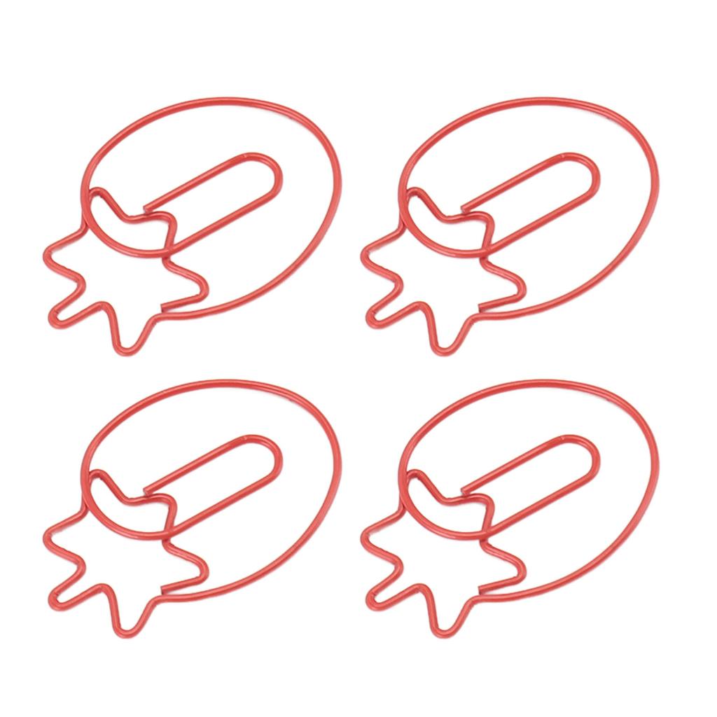 100 ks Sponky na papír ve tvaru jahod Galvanizovaný železný drát Ovocné sponky na papír Přenosný Živý Záložka Pa