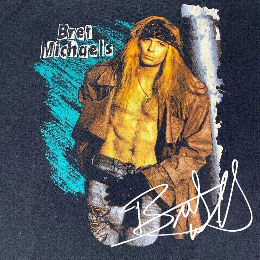 Bret Michaels 1991 Style Live Concert Shirt Unisex Black S-5XL Unisex T-Shirt M