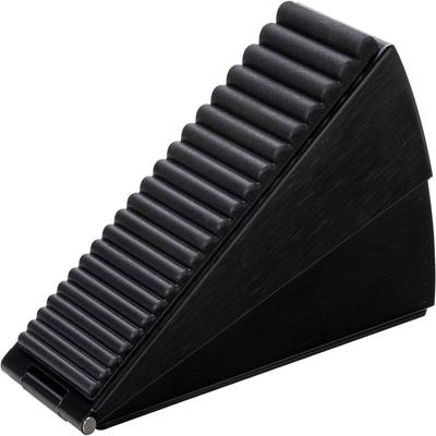 Silver Metal Rubber Door Wedge Black Large Door Stop For Door Clearance of 0.2"-3"