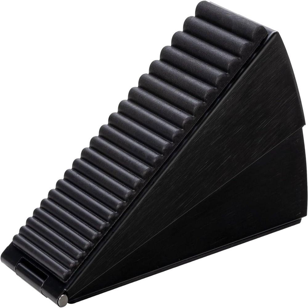 Stainless Steel Metal Rubber Door Wedge Black Large Door Stop  For Bottom of Door