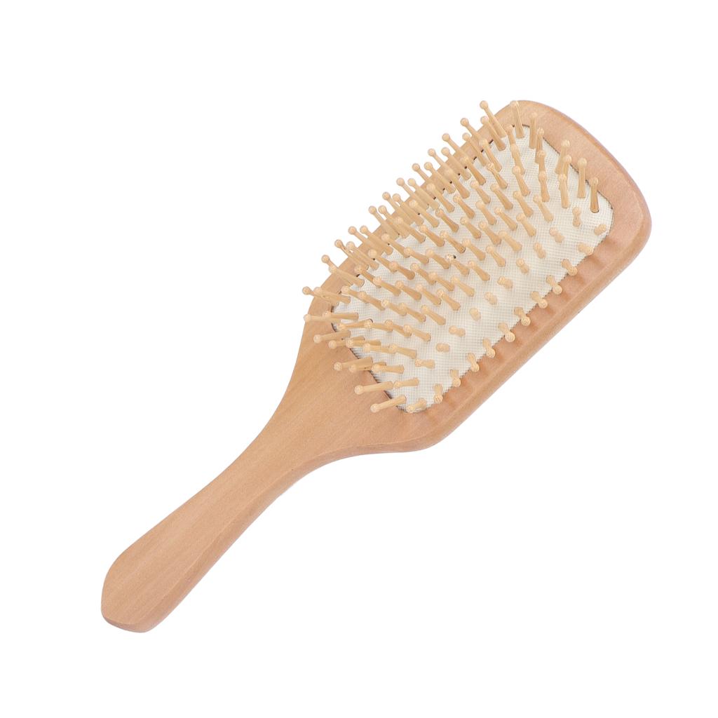 Wooden Hair Brush Portable Home Salon Ergonomic Massage Detangling Paddle Brush Hair Styling Tool