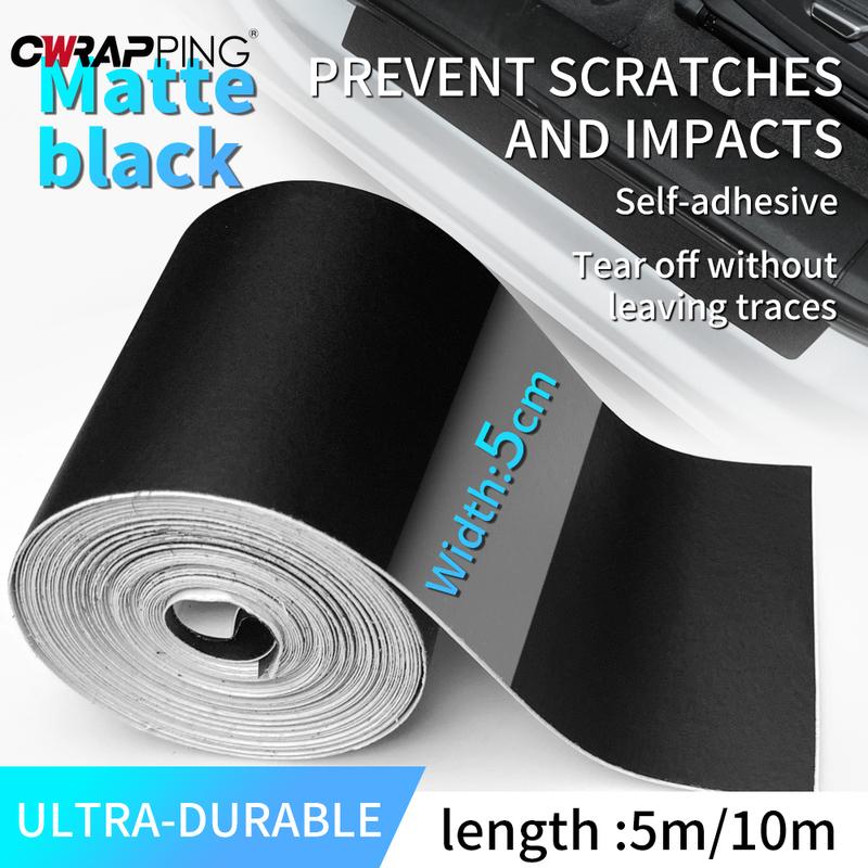 3D Carbon Fiber Car Sticker Paste Protector Glossy Black Vinyl Wrap Film Car Wrap Sheet Film Waterproof Protection Accessories