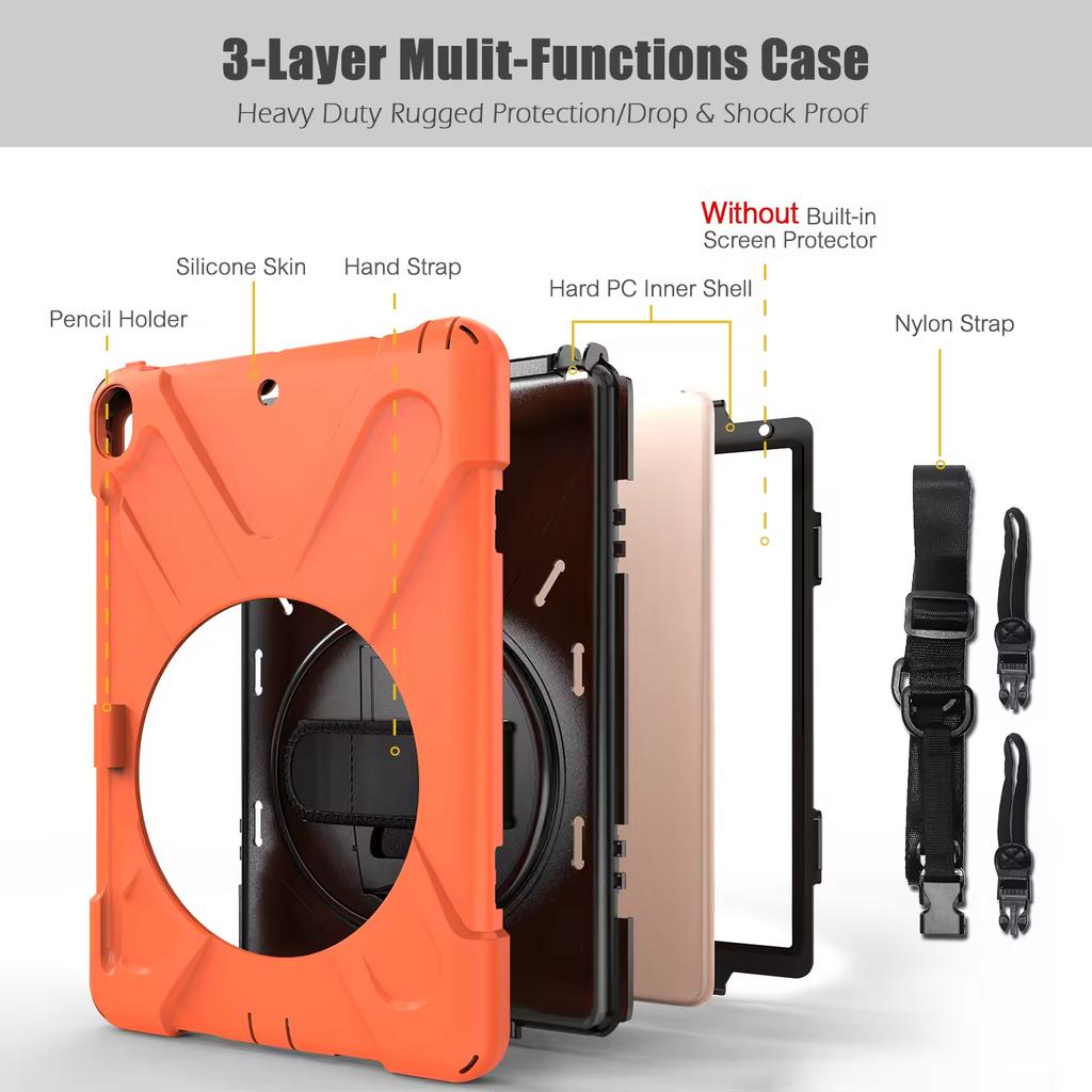 For iPad Pro10.5 Case Rugged Hybrid Armor Case Kickstand Shell Pencil Holder Tablet Cover for iPad Pro10.5