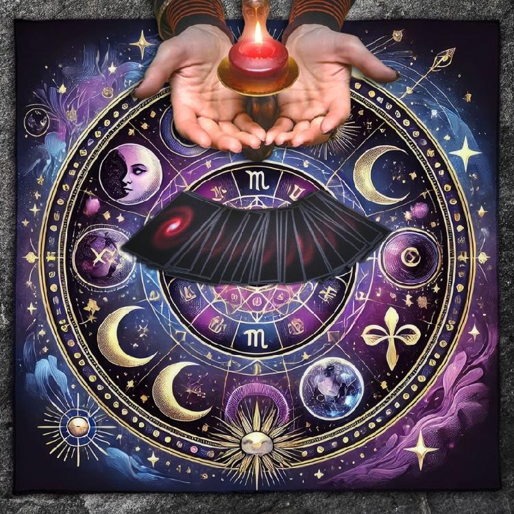 Square Divinations Tapestry Sun Moon Astrology Tablecloth Tarots Tablecloth Table Cloth Witchcrafts Supplies