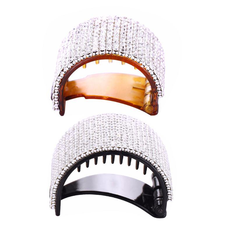 Yienate Kristall Haarnadel Gold - Strass Haarspange Mit Bling Für Hochzeit & Besondere Anlässe