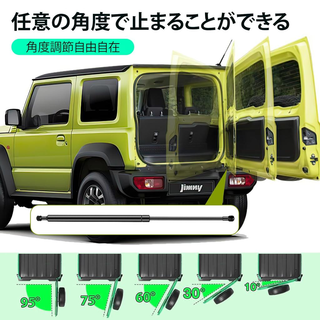 Jimny JB64W JB74W Rear Gate Back Door Stepless Free Door Punch 2026 Latest Metal Ball Durable Carbon German Cycle Vehicle Inspection Custom No Tools