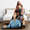 Dispatch Game Mecha Man Flannel Blanket Spring  Super Warm Bedding Throws for Living Room Funny Bedspread Sofa Bed Cover