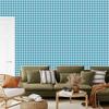Geometric rhombus wallpaper turquoise and celadon 50x1000