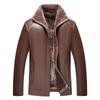 Leather Jacket Men Winter Fleece Warm Motorcycle Coats Men's Fashion Biker PU Jackets Slim Overcoat Thick Fur Collar Jackets