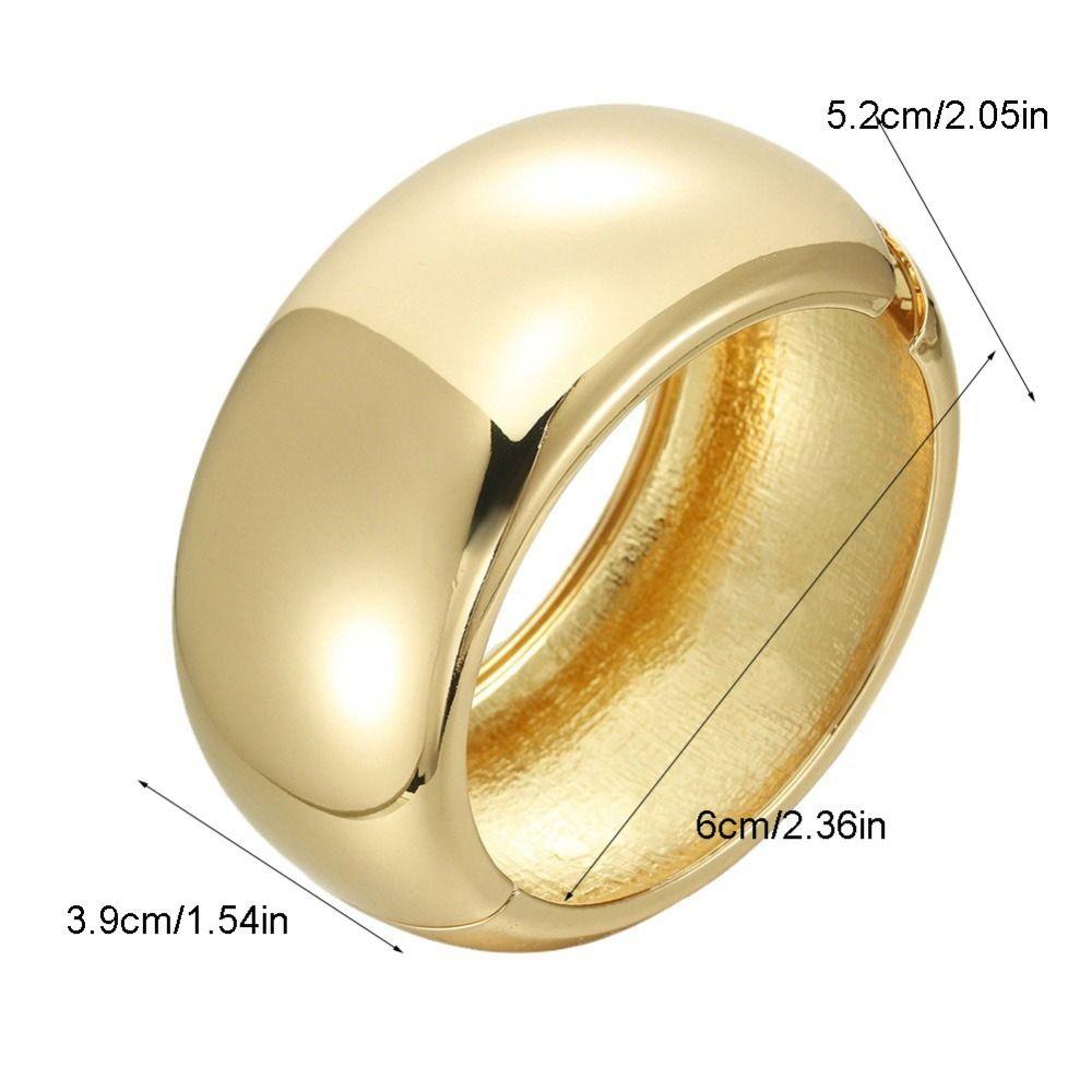 Geometry Exaggerated Bracelet Zinc Zinc Zinc Alloy Wide Side Bangle Fashion Simple Metal Bracelet  Gift