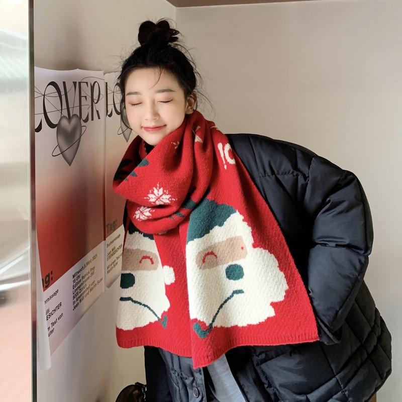 Soft Acrylic Knit Winter Scarf Women Men Couples Students Christmas Gift Warm Wrap Shawl