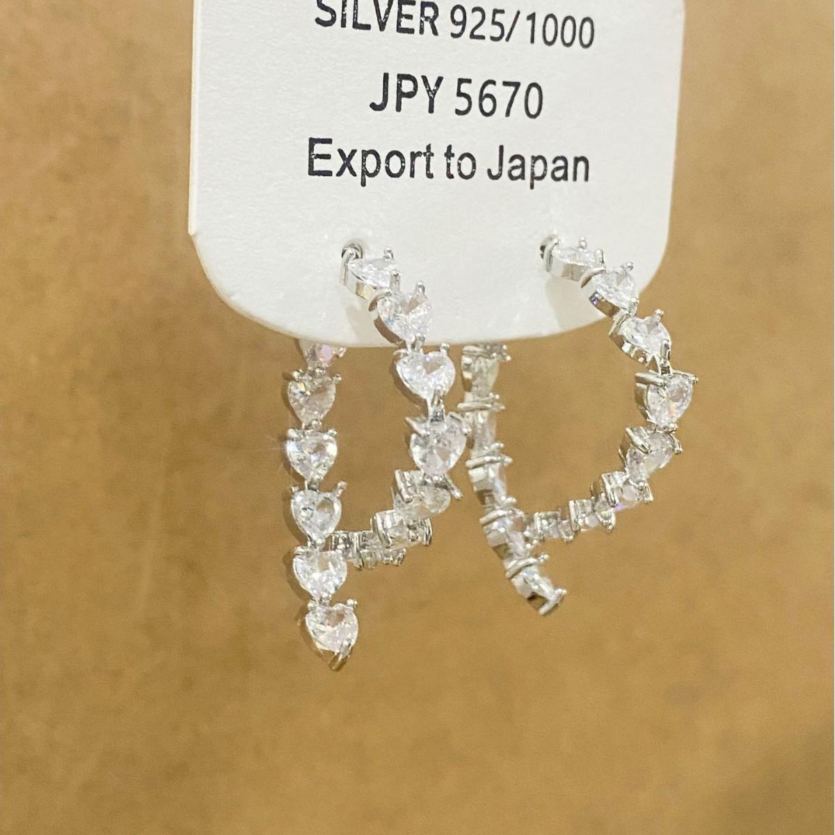 French Zirconia Heart Arc Earrings: Exquisite, Unique Studs for Versatile Elegance