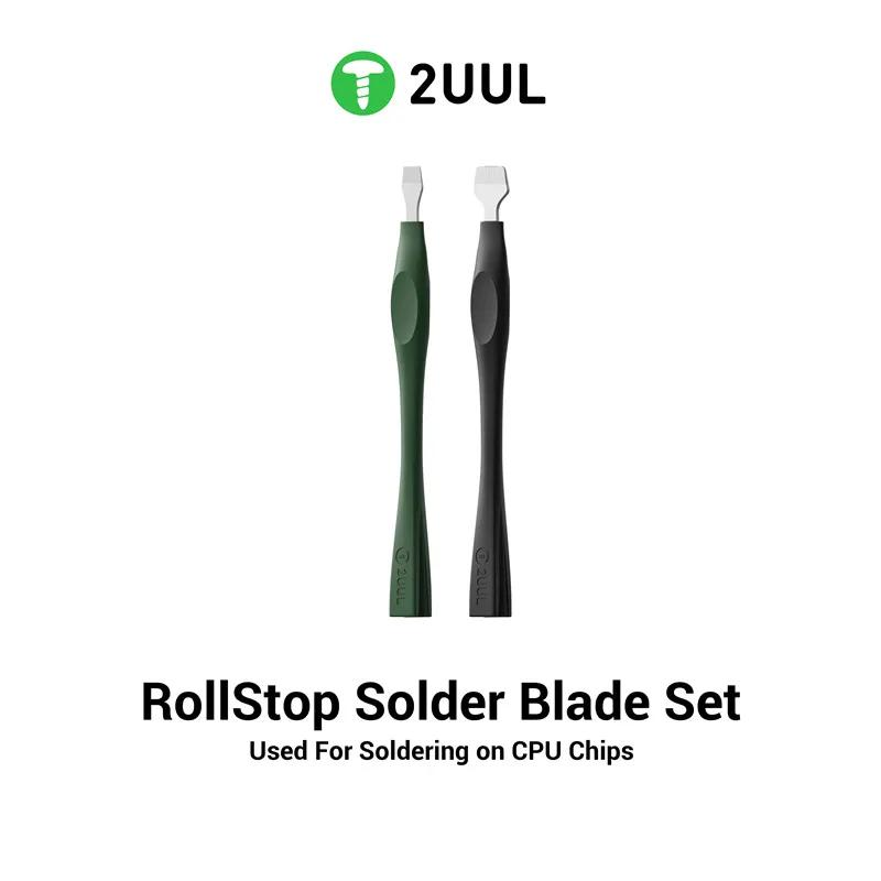 

2UUL DA19 RollStop Solder Blade Set for Mobile Phone Anti-rolling Motherboard PCB Chip Solder Tin Removal Scraping Knife