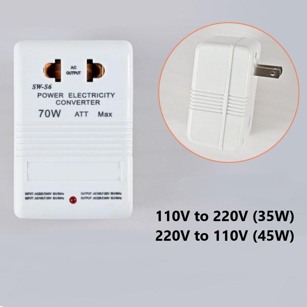Step Up & Step Down Voltage Converter Transformer 70W 110V to 220V and 20V to 110V for Low Power Devices and Travel Convenience