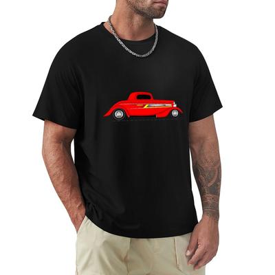 New Red Car Riding American Country Music TShirt Summer Clothes Graphics Sweat Designer T Shirt Men