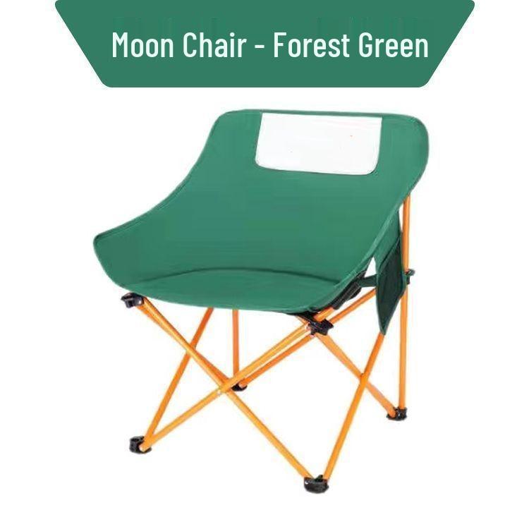Portable Folding Moon Chair: Lightweight Outdoor Camping Chair with Backrest