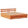Bed Frame Wax Brown 180 X 200 Cm Solid Pine Wood