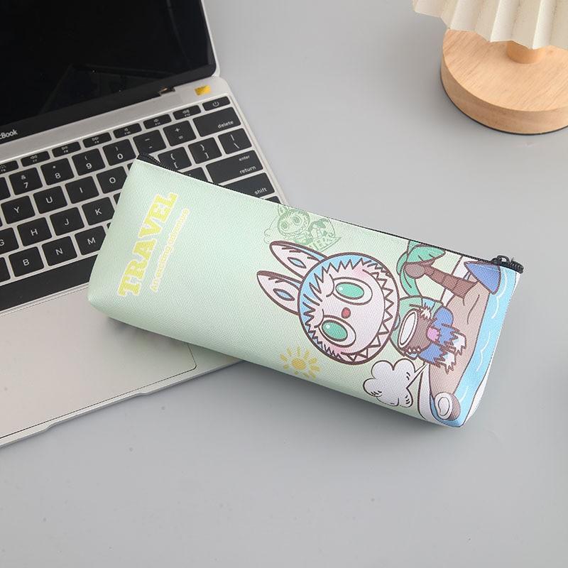 New Cartoon Children's Pencil Bag Pu Double-sided Full-printed Stationery Bag Large-capacity Student Storage Bag