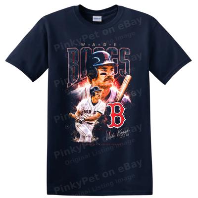 Wade Boggs Boston Red Sox Baseball Third Baseman Vintage Graphic T Shirt Tee