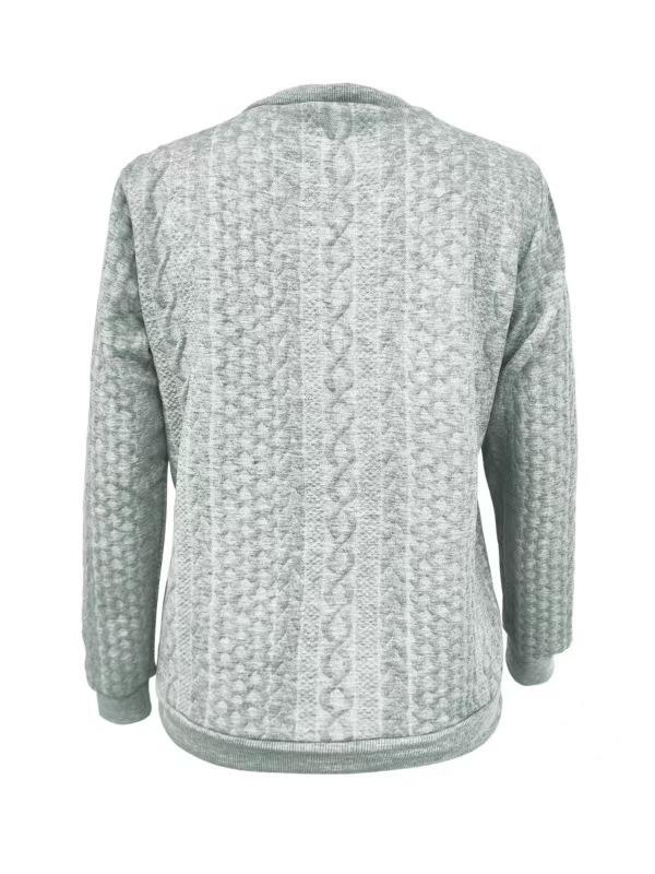 Women's Autumn/Winter Quilted Zip-Up Casual Sweatshirt, 2025 European & American Style