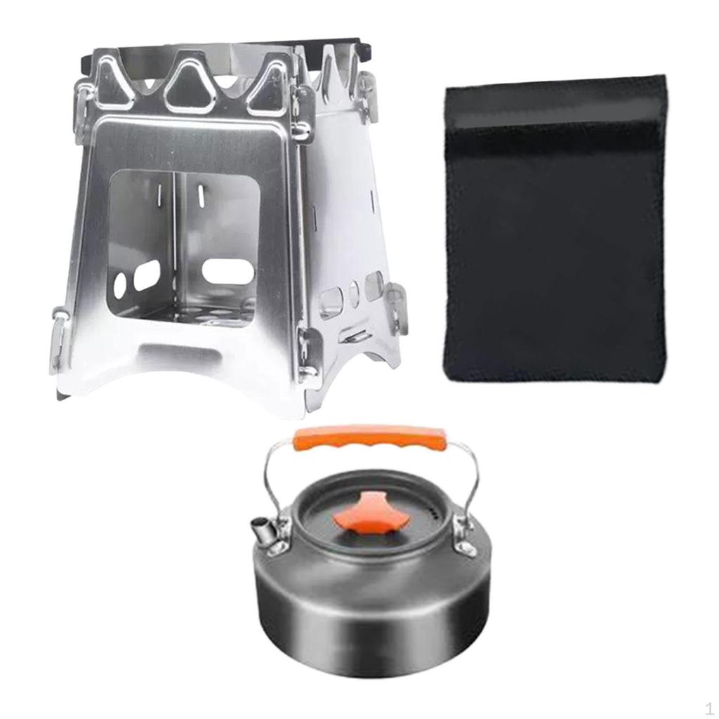 Wood Burning Camping Stove Sturdy Folding Camp for Beach Travel Picnic