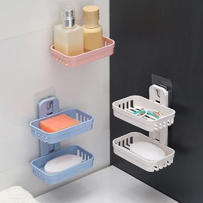 Durable Soap Box Storage Holder Stand Tray Soap Container Tray  Bathroom Kitchen Sink Organizer