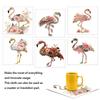 Cleaning Cloth Reusable Kitchen Dish Towels Eco-friendly Microfiber Floral Flamingo Print Dishcloths Lint Free Washable Duster Rags Tea Towels 9*7inch