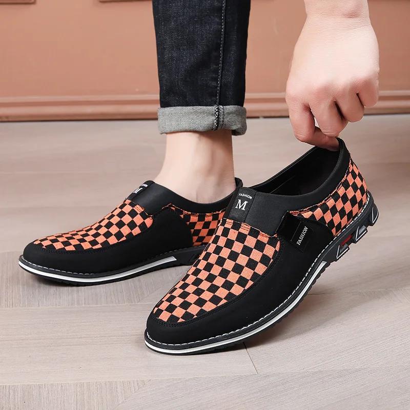 Fashion Brand 2024 Leather Shoes for Men Luxury Business Leather Shoes Men's Office Loafers Breathable Slip on Shoes Men Work Footwear