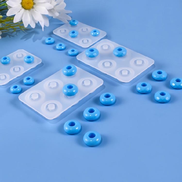 Resin Beads Molds with Hole Silicone Resin Epoxy Molds for Cabochon Gemstone