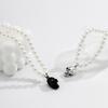 Nouveau Collier de Perles Chaînes de Clavicule Hip-Hop Perles Homme Colliers Tendance Punk Crâne Pendentif Chaînes de Cou